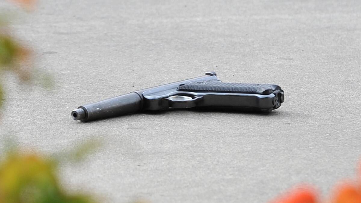 PISTOL: The pistol police found in the Forest Hill shopping centre car park. Picture: Michael Frogley