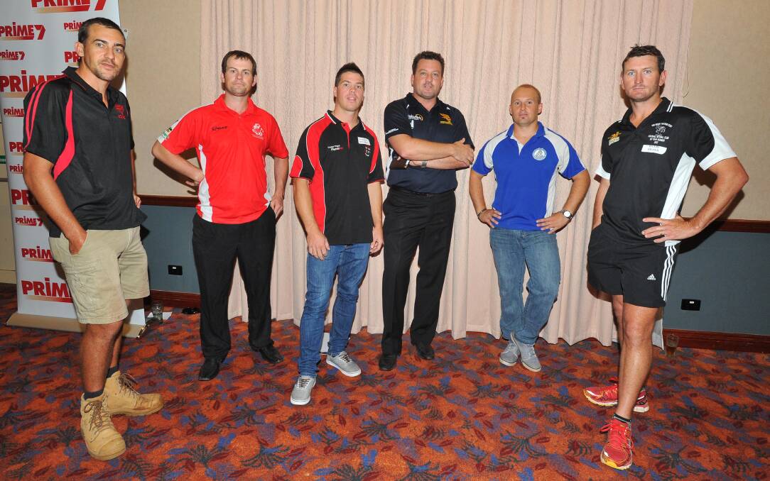 Farrer League coaches get together at the 2014 season launch in April.