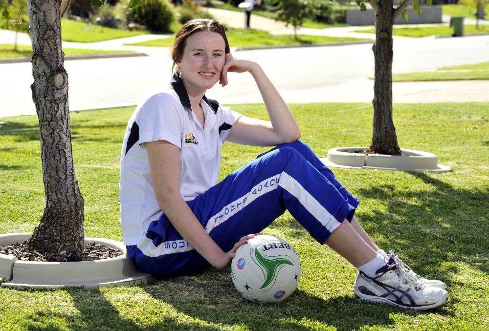 Wagga teenager Alison Miller relaxes at home following news of her selection in the under 17 national development squad