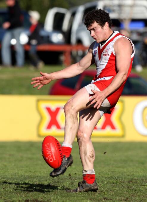 Chad Hamblin playing for CAK in 2010, when he won the club's best and fairest medal.