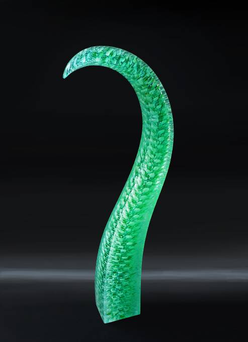 Emma Varga, Peculiar Green Tail #3 2012, fused and cast object