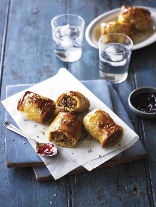 Pork and cranberry sausage rolls will keep the masses satisfied.