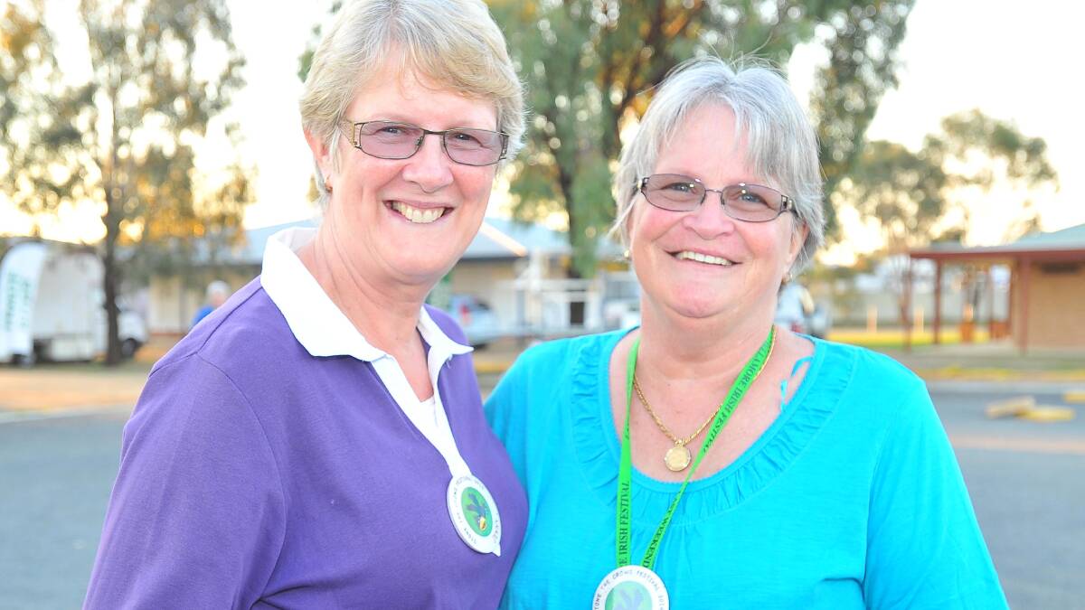 Dubbo's Jenny Brown and Carolyn Read, from Wauchope, kick off the festival with a smile. Picture: Kieren L Tilly