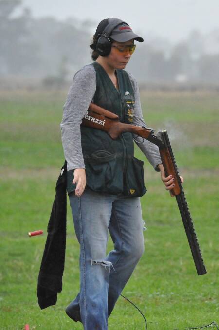 Tracey Barton competes at the National Trap Championships at the National Shooting Ground in Wagga. Picture: Laura Hardwick/Daily Advertiser