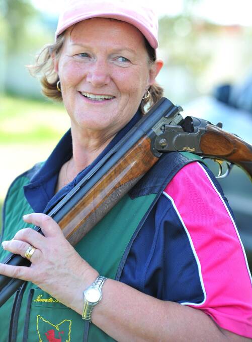 Nanette McCallum from New Norfolk in Tasmania has won 21 womens national titles in 44 years of shooting. She is pictured at the National Trap Championships at the National Shooting Ground in Wagga. Picture: /Daily Advertiser
