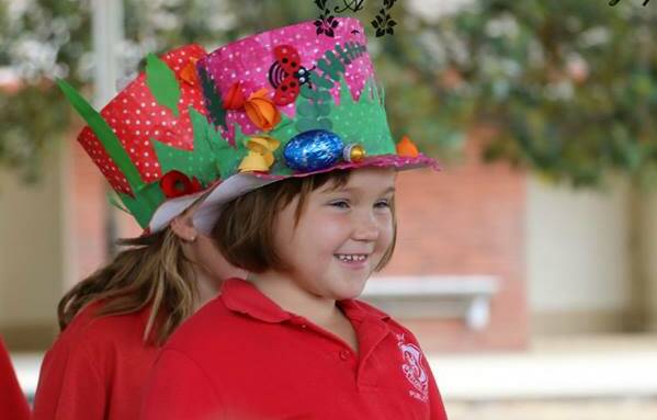 Nikita Lauer at the Hay Public School Easter hat parade. Picture: Anna Lauer Photographry