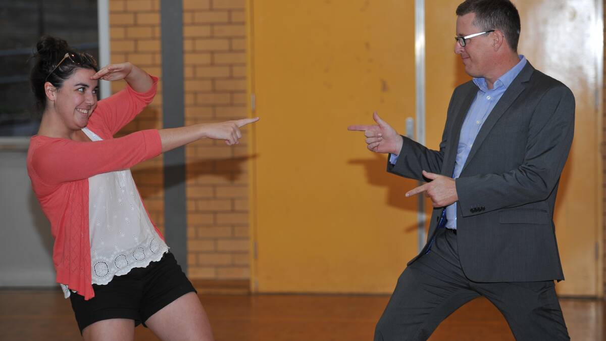 Miss Wagga Jane Morton and partner Damian Lodge rehearse for Wagga Takes Two.
Picture: Laura Hardwick