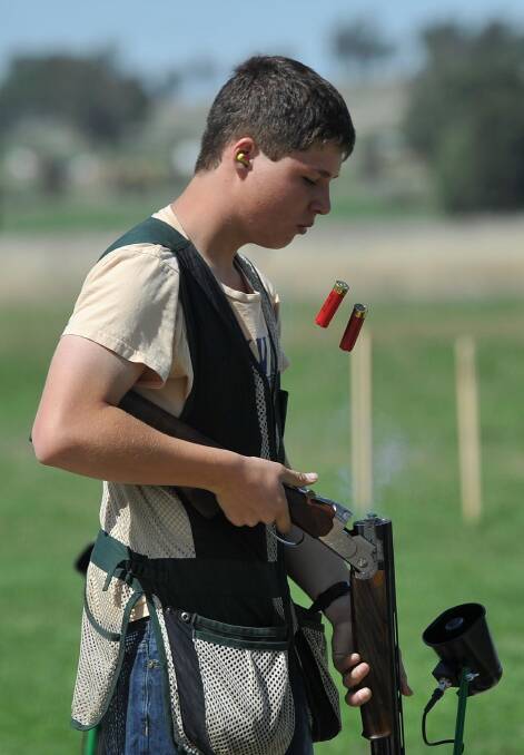 Jack Holdsworth competes at the National Trap Championships at the National Shooting Ground in Wagga. Picture: Michael Frogley/Daily Advertiser