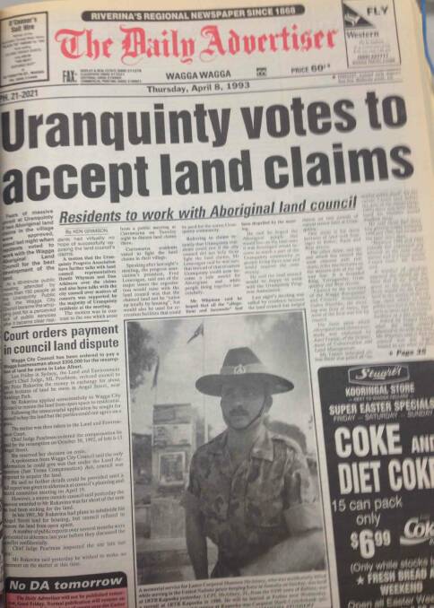 The front page of The Daily Advertiser on April 8, 1992.