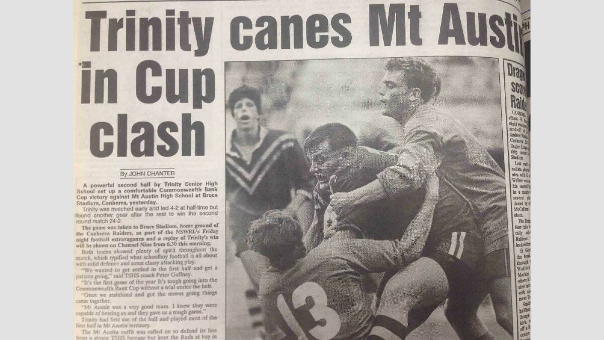 Trinity flogged Mount Austin 24-2 in a clash at Bruce Stadium in Canberra.