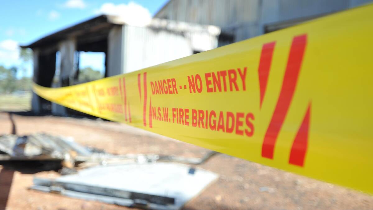 The Graincorp facility at The Rock was cordoned off yesterday following a fire in the early hours of yesterday morning. Picture: Laura Hardwick