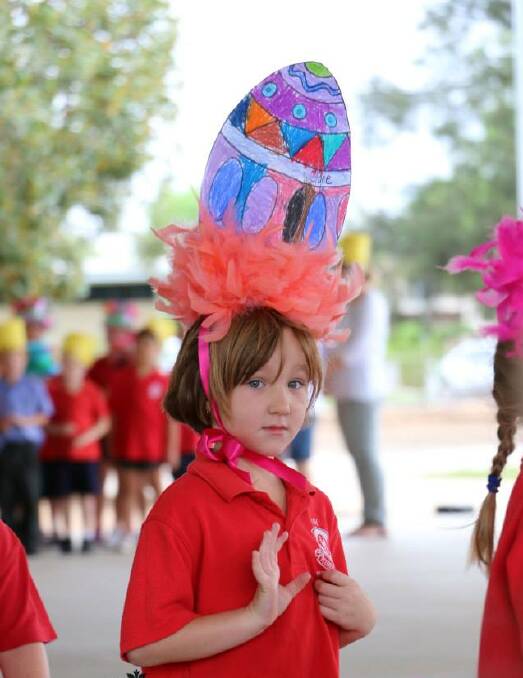 Clare Lauer at the Hay Public School Easter hat parade. Picture: Anna Lauer Photography