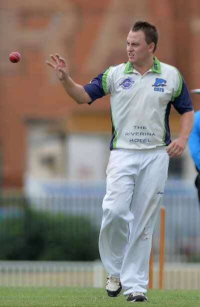 Dean Crane readies for the next ball during the South Wagga v Wagga City game at Robertson Oval on Saturday. Picture: Michael Frogley