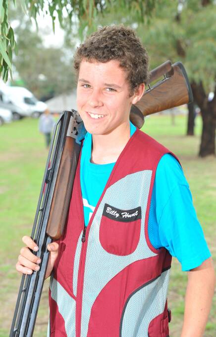 Billy Hunt, 14, from Cowra at the National Trap Championships at the National Shooting Ground in Wagga. Picture: /Daily Advertiser
