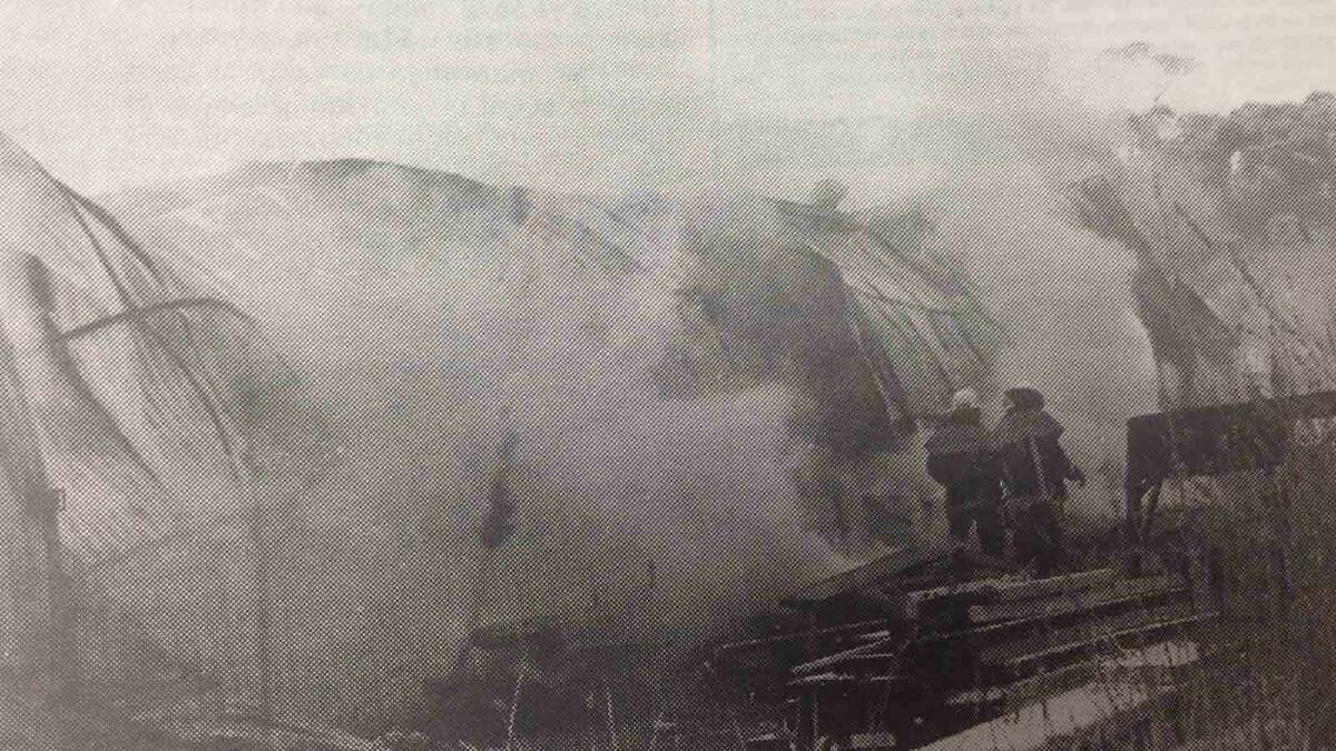 This factory fire was on the front page of The Daily Advertiser on March 11, 1993.