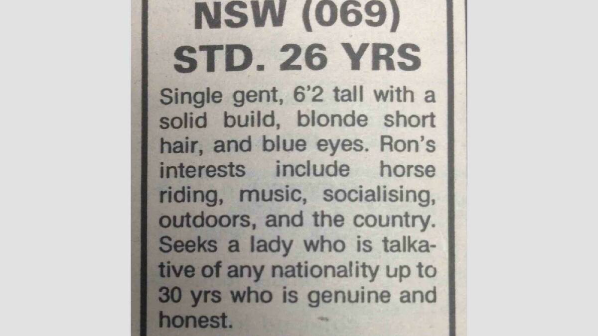 With online dating years away, people were placing personal ads.