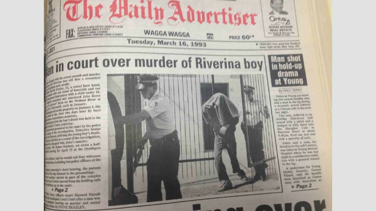 The front page of The Daily Advertiser on March 16, 1993.