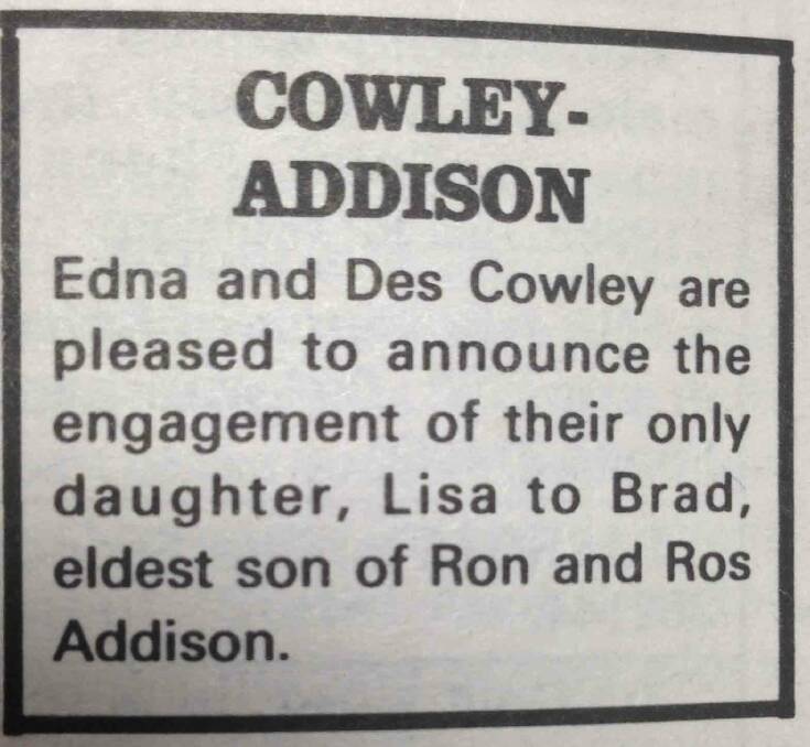 Congratulations Lisa and Brad.