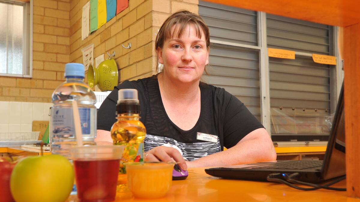 Sturt Public School canteen manager Joanne Klimpsch is ready for the online rush. Picture: Laura Hardwick