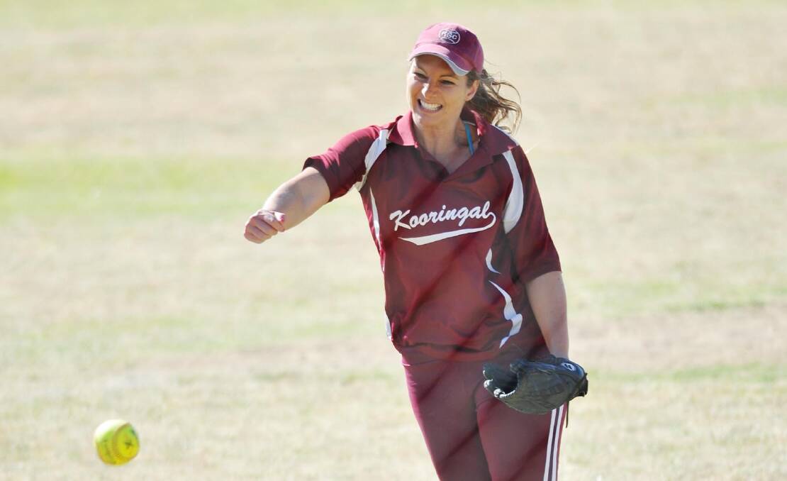 Sandra Nixon pitches for Kooringal in 2013. Picture: Alastair Brook