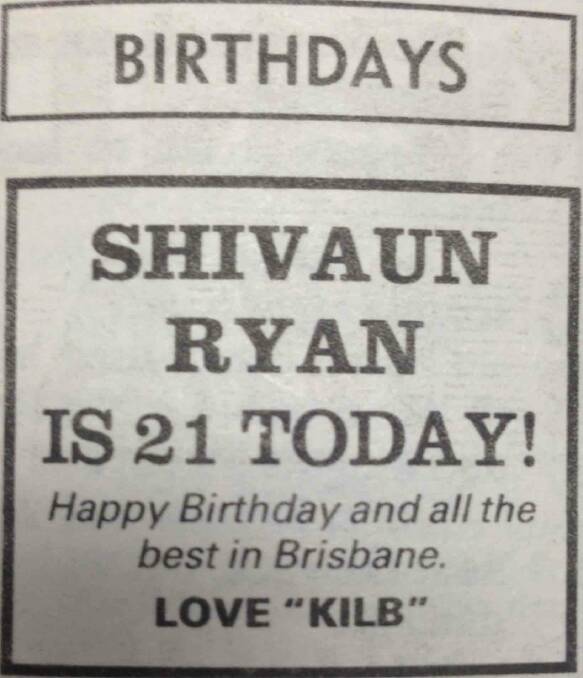 Happy birthday Shivaun.