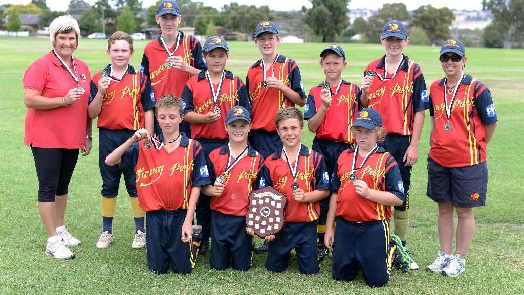 The Turvey Park under 14s boys after winning their grand final. Picture: Jacinta Coyne