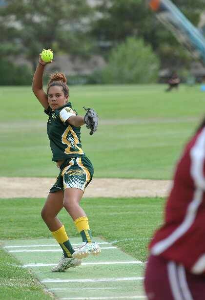B GRADE: South Wagga pitcher Layhnee Kearnes. Picture: Michael Frogley