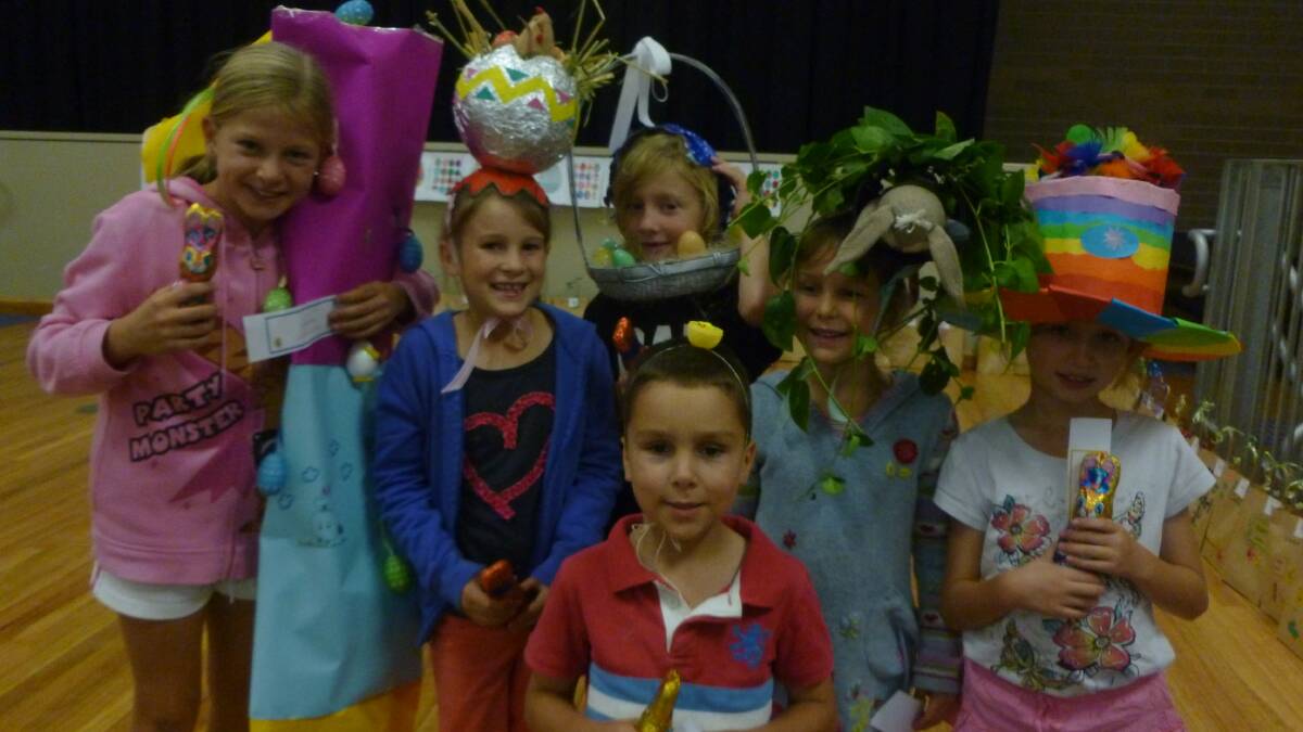 The kids at Holbrook Public School at their Easter hat parade.