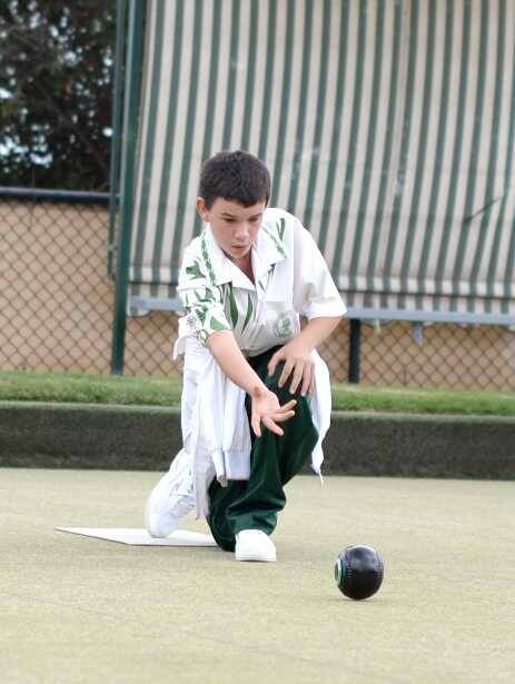 Heath Walker, 13, from Coolamon at Wagga bowls on Saturday. Picture: Jacinta Coyne