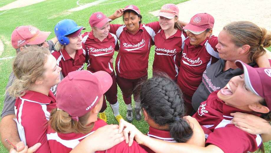 C GRADE: The Kooringal girls are all smiles after defeating Lake Albert for the premiership. Picture: Kieren L Tilly