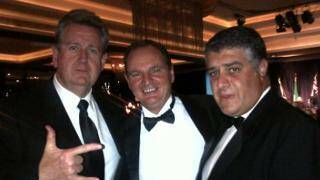 NSW Premier Barry O'Farrell, Mayor of Ipswich, Councilor Paul Pisasale (C) and President of the Italian Chamber of Commerce Nick Di Girolamo at the Italian Chamber of Commerce Business Awards Gala Dinner at Le Montage in Lilyfield, Sydney in 2011.