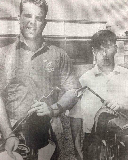 Cole Levy, 17, represented RAAF and Scott Wallace, 14, from Leeton, pictured during the RDGA 1993 scratch pennants at Narrandera.