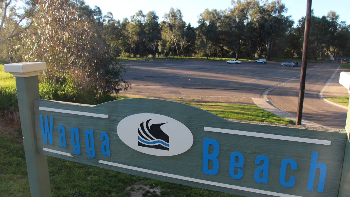 Wagga mayor Kendall says parking issues can be solved in ways other than providing car spaces, including encouraging people to park in existing, more remote, spots. 
He said the all-day car park at Wagga Beach (pictured) wasn't use to the extent it should be. Picture: Andrew Pearson