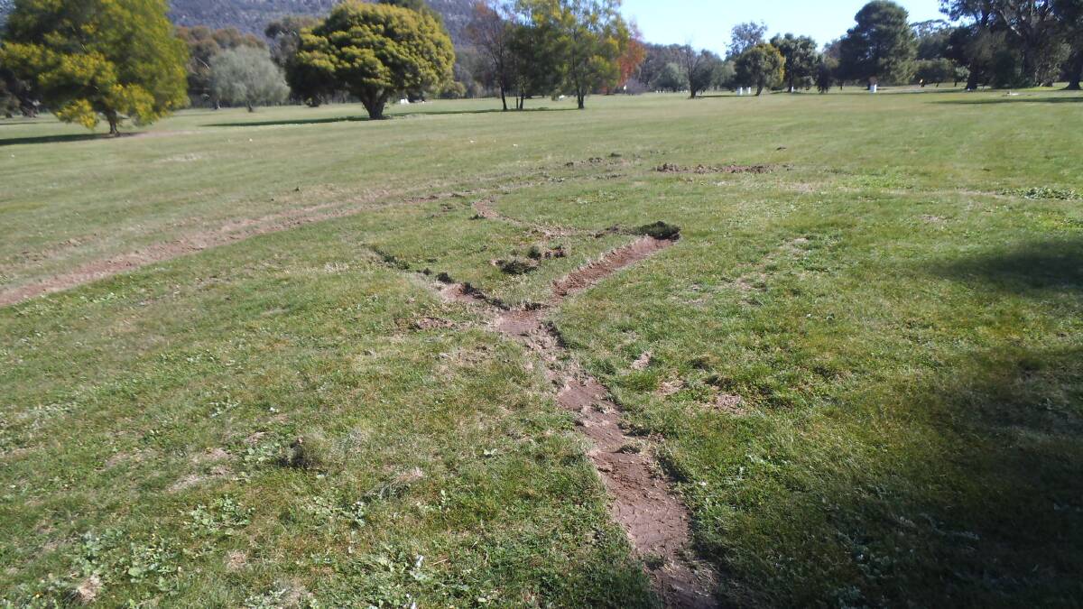 UNDER REPAIR: Members of The Rock Golf Club have been busy at work trying to fix damage to the course.