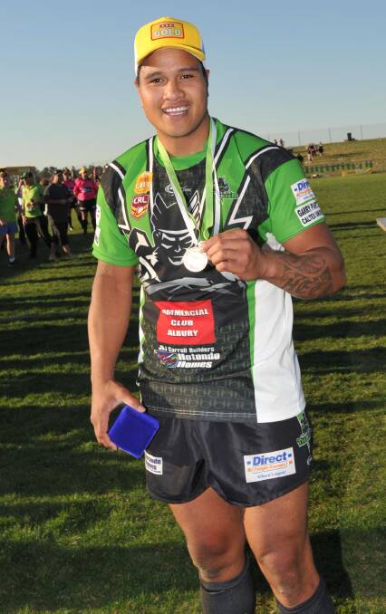 REPEAT PERFORMANCE: Albury five-eighth Willie Heta was named the John Hill Medal winner for the second time after starring in yesterday's grand final. Heta also won the award when the Thunder triumphed in 2012.
