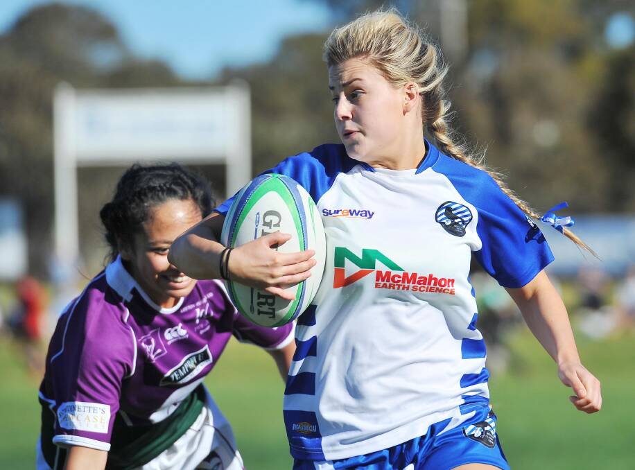 Bec Lally is one of eight Wagga City players in the SIRU City women's rugby sevens team.