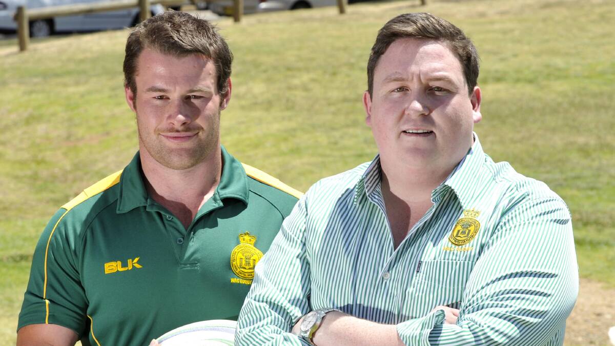 NEW CHAPTER: Nick McCarthy (right) has returned from Canberra to Ag College to coach first grade alongside prop Tom Dunstan, who will take up the role as scrum coach in 2015. Picture: Les Smith