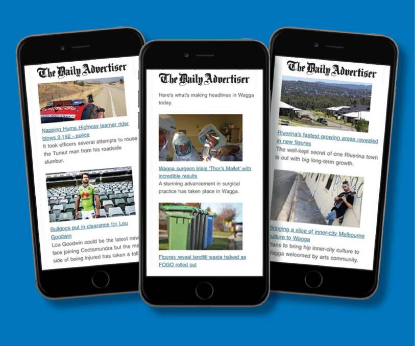 YOUR NEWS, YOUR WAY: As well as daily headlines, you can also register to receive breaking news alerts, sports updates, and a weekend what's on list.