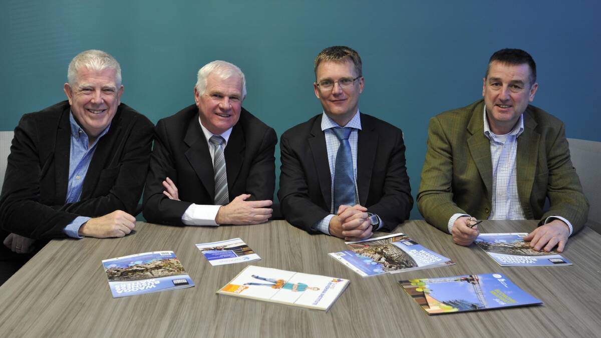 Wagga Business Chamber executive Andrew Bell, Andrew Pryor, Tim Rose and Colin Taggart.