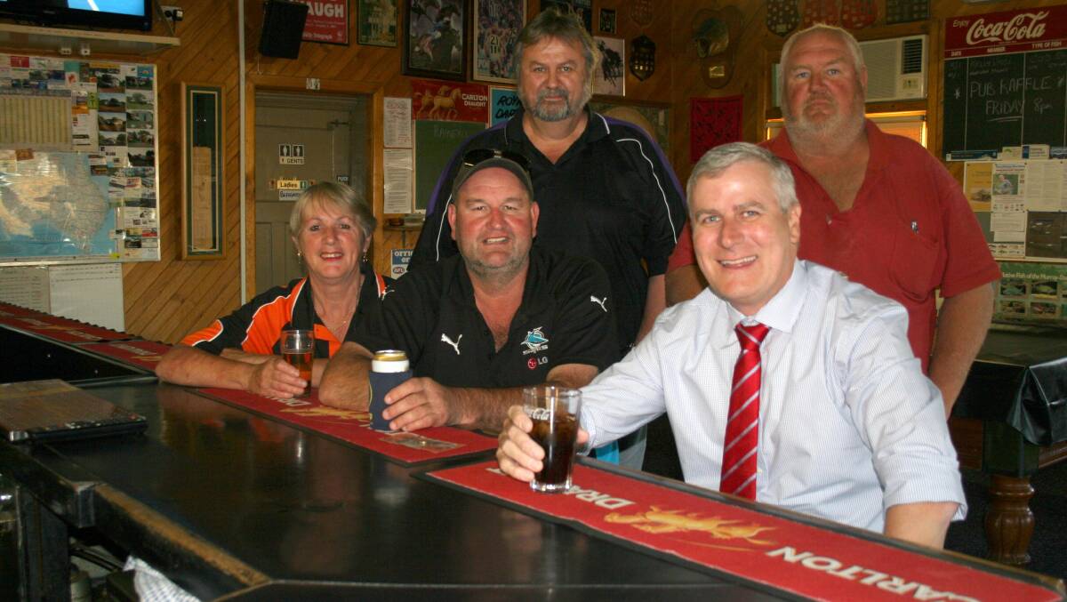 Michael McCormack at the Royal Hotel in Grong Grong.