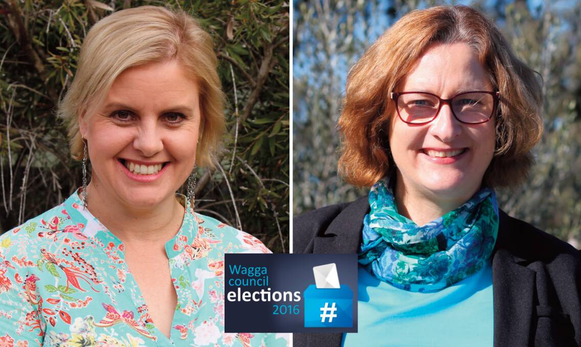 BOLD IDEAS: Belinda Coleman (left) wants to give new businesses a rate holiday if they come to Wagga. Robyn Kirk (right) wants to strip council staff of decision-making power and let community groups decide where the money goes. 
