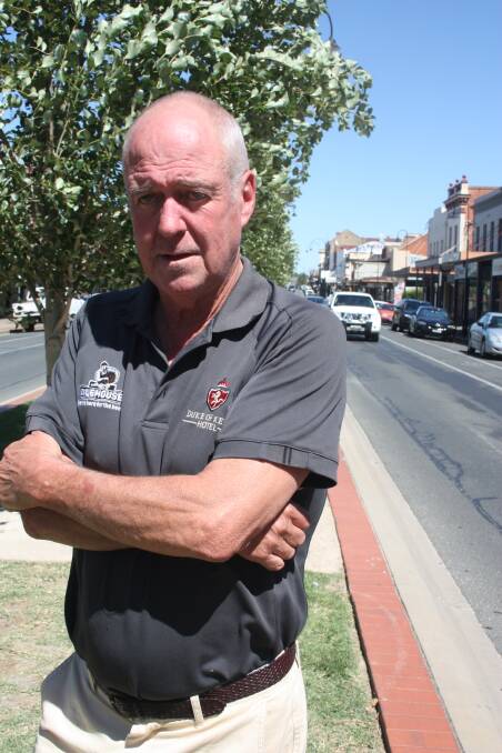 STUNNED: Outspoken publican Jack Egan believes the authors of the $240,000 transport study that suggested fewer car parks "treated Wagga like mugs".