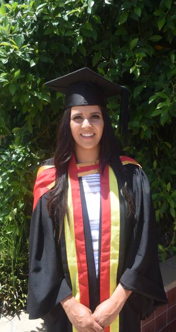 RECOGNISED: Sophie L'Estrange was excited to be the first indigenous CSU student to graduate from the university's oral health program. 