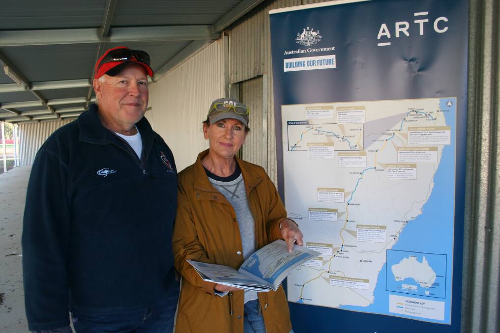 Bethungra farmers Ashley and Caroline Hermes will be among the landholders affected by the Inland Rail Project. Picture: Declan Rurenga