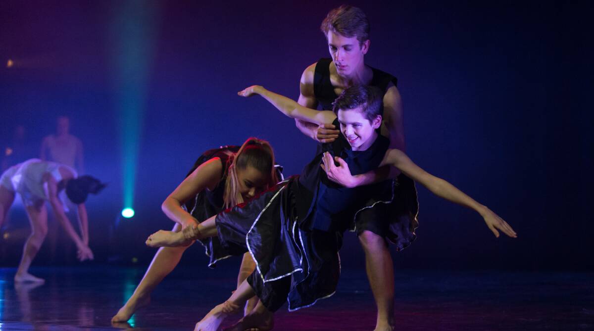 BRIGHT FUTURE: Coolamon Central School's Brent Rollins dancing with Sebastian Thornton-Walker during the State Dance Festival.