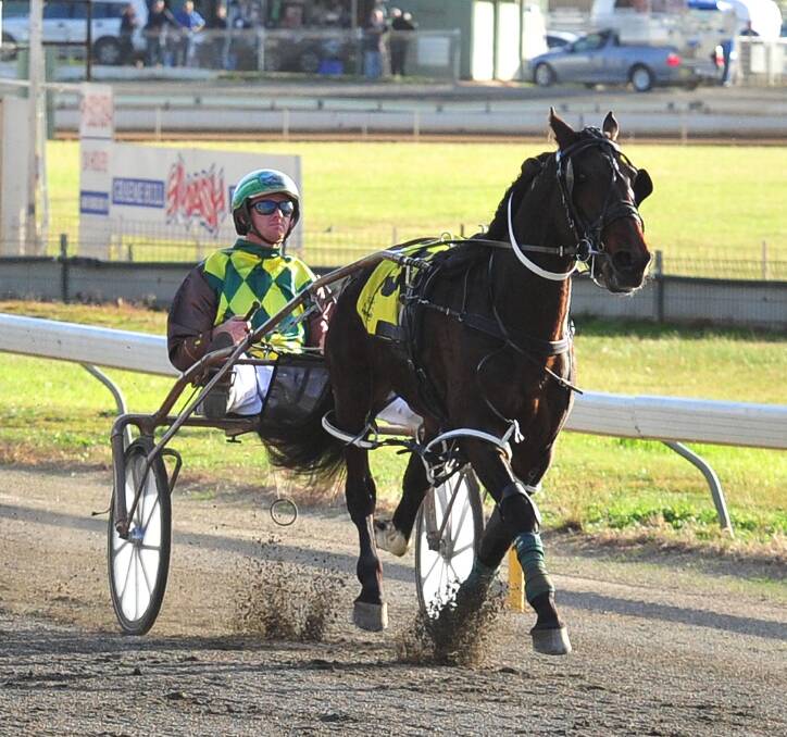 EASY DOES IT: Spare Me Days cruises to victory in the NSW Breeders Challenge heat for three-year-old colts and geldings on Friday.