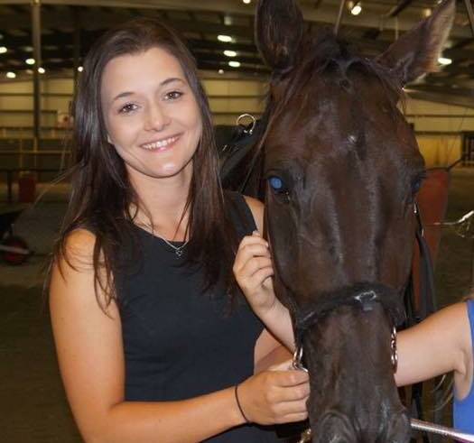 SWEET SUCCESS: Young trainer-driver Ellen Bartley scored her first winner as a trainer with Lombo Workin Hands at Wagga on Saturday night.