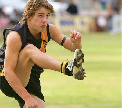 SELECTED: Promising Wagga Tigers teen Jacob Powell was one of several Riverina talents selected in the Southern NSW AFL under 18 squads at the weekend. Picture: Kieren L Tilly