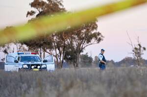FATAL CRASH: Police investigate the scene where a man, 58, was killed when his microlight plane crashed into a paddock, 3kms north of Temora Airport. The man had been flying from Parkes when his plane crashed just before 3pm in the remote area. Police say he was the pilot and sole occupant. A SouthCare helicopter, the State Emergency Service, fire brigade and paramedics also attended the scene. 