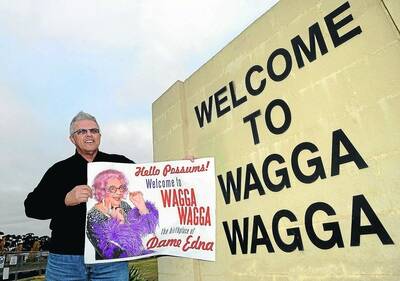 EDNA ONSLAUGHT: Senior lecturer in English at Charles Sturt University Dr Mark Macleod has lectured about the significance of Dame Edna in Australian popular culture and believes a museum opened in her honour could be Wagga�s next big thing. Picture: Addison Hamilton